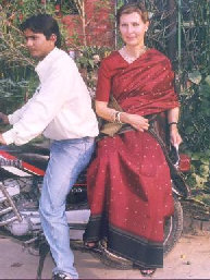 Maren auf dem Motorrad